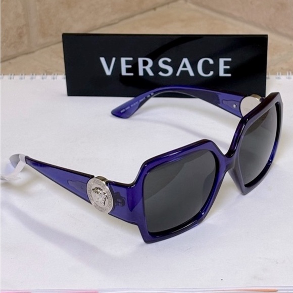 Versace Accessories - New Versace MOD 4453 5419/87 Transparent Violet Sunglasses